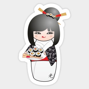 Kokeshi Sushi Sticker